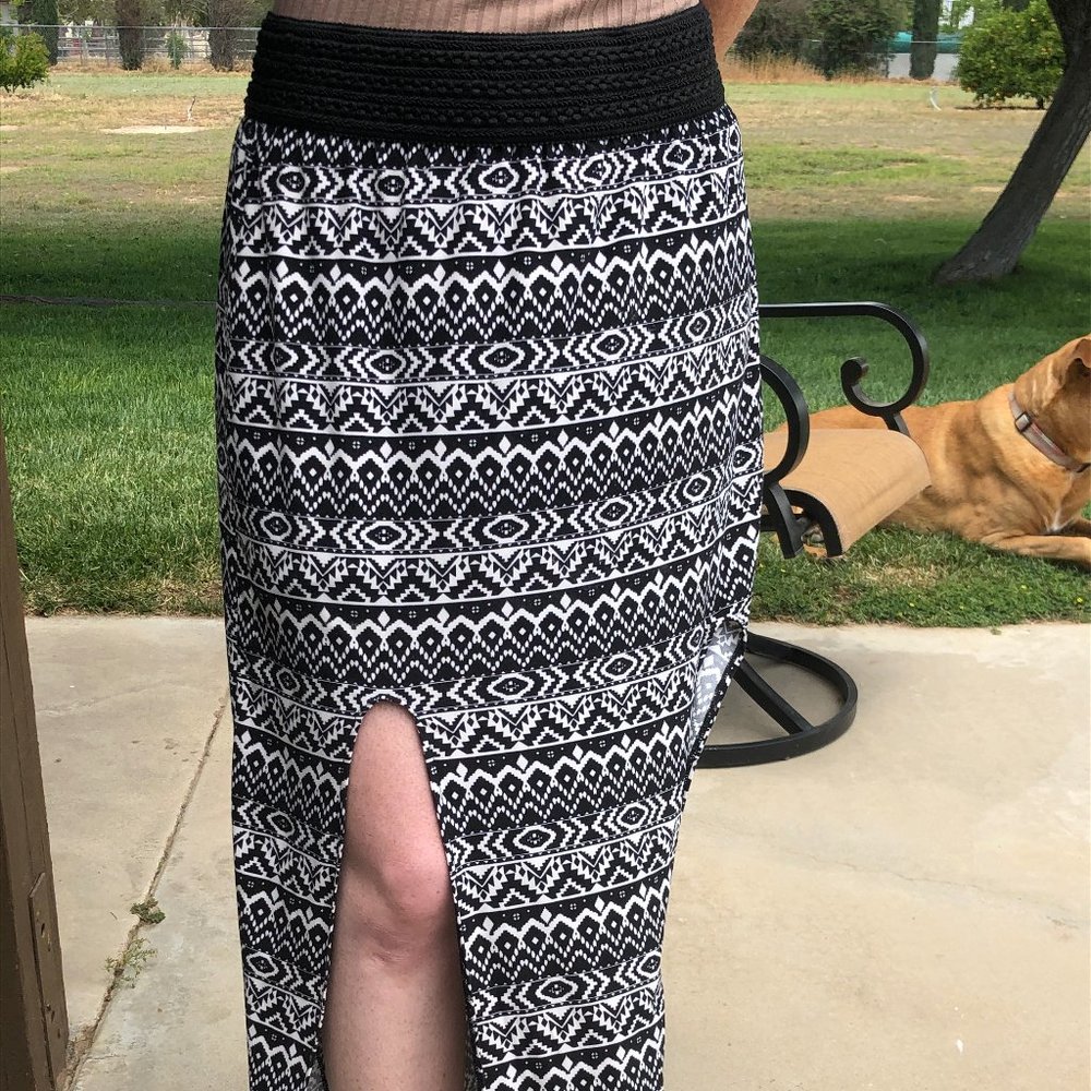 Double Slit Maxi Skirt